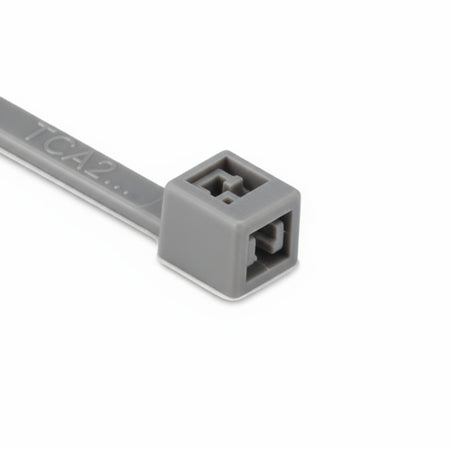 HellermannTyton 116-01818 Standard Cable Tie, 4" Long, UL Rated, 18lb Tensile Strength, PA66, Gray, 100/pkg