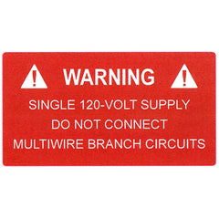 HellermannTyton 596-00325 Solar Label, WARNING 120 VOLT SUPPLY, 3.75