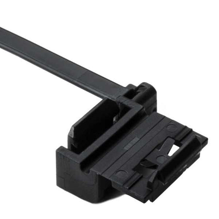 HellermannTyton 148-00095 Wire Clamping Cable Ties, Version A, Diameter Attachment .13", 6.0" Long, Black, PA66HS, 500/pkg