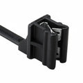 HellermannTyton 148-00200 Cable Tie & Edge Clip, 8" Long, EC12, Panel Thickness .04"-.12", 50 lbs, PA66HS, Black, 500/bag
