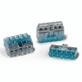 HellermannTyton 148-90051 HelaCon Plus Mini, Push-In Style Wire Connector, Double Spring, 5-Port, (PC), Blue, 300/pkg