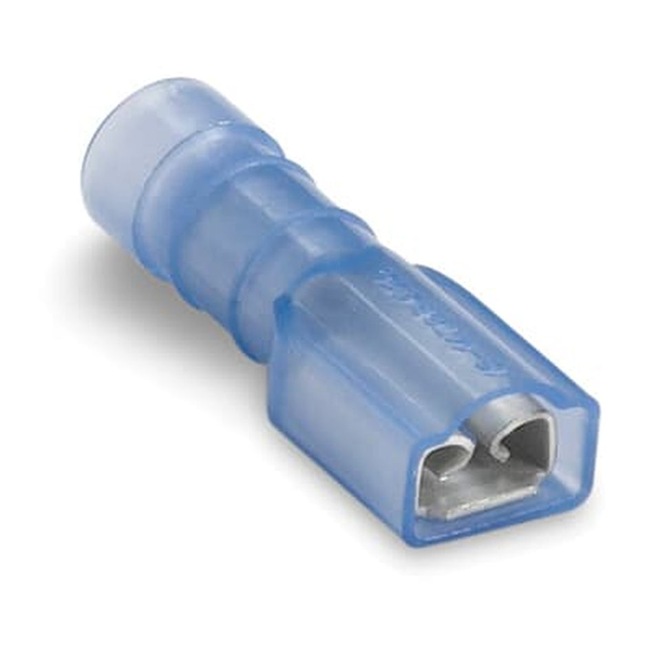 Sta-Kon Nylon Insulated Disconnect Terminal, 16-14 AWG, 0.187 in Tab, Blue, 100 Pack