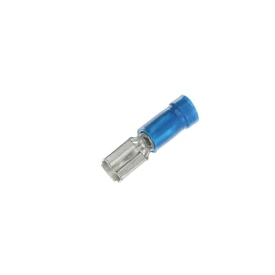 Sta-Kon Vinyl Insulated Disconnect Terminal, 16-14 AWG, 0.187 in Tab, Blue, 100 Pack