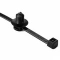 HellermannTyton 150-31091 Fir Tree with Tie, 8.0" Long, Mounting Hole Diameter .26"-.28", PA66HS, Black, 500/pkg