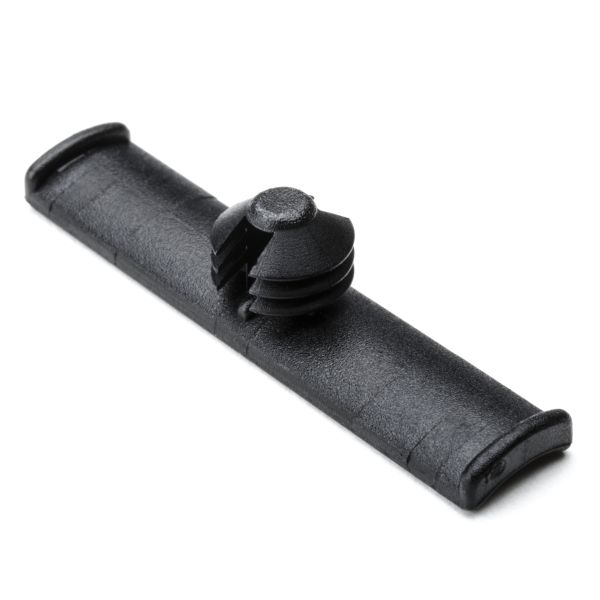 HellermannTyton 150-95500 Bundling Clip with Fir Tree, 1.46" Long, 0.03" - 0.06" Panel Thickness, PA66HIRHS, Bk, 1000/pkg