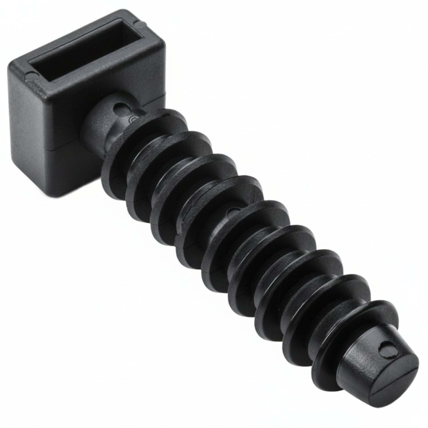 HellermannTyton MMB.50C2 Masonry Cable Tie Mount, 1.24" Long, .25" Hole Dia, .18" Max Cable Tie Width, PA46, Black, 100/pkg