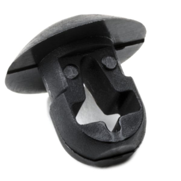 HellermannTyton PBM0C2 Push-Button Cable Tie Mount, .25" Hole Dia, .12" Max Panel, .2" Max Tie Width, PA66, Black, 100/pkg 
