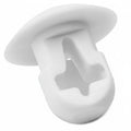 HellermannTyton PBM10M4 Push-Button Cable Tie Mount, .25" Hole Dia, .12" Max Panel, .2" Max Tie Width, PA66, White, 1000/pkg