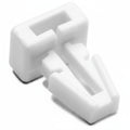 HellermannTyton TM1SF10M4 Push-Button Cable Tie Mount, .25" Hole Dia, .13" Max Panel, .2" Max Tie Width, PA66, White, 1000/pkg