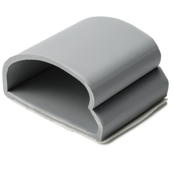 HellermannTyton 151-00668 WAC Adhesive Cable Clamp, 1" Max. Bundle Dia, PVC, Gray, 500/pkg