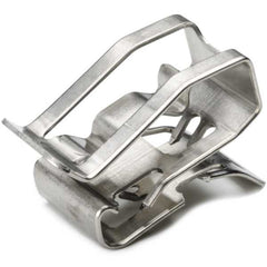 HellermannTyton 151-00982 Heavy Duty Metal Edge Clip, 1–3mm Panel Thickness, 5–7.6mm Cable Range, SS304, 100/bag