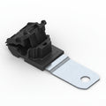 HellermannTyton 151-01420 Ratchet P-Clamp, .24"–.54" Bundle Dia, 180° Medium, .41" Hole Dia, PA66HIRHSUV/ST/ZN, Black, 200/ctn