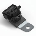 HellermannTyton 151-01426 Ratchet P-Clamp, .24"–.54" Bundle Dia, 15° Short, .41" Hole Dia, PA66HIRHSUV/ST/ZN, Black, 300/ctn