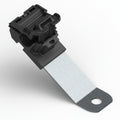 HellermannTyton 151-01432 Ratchet P-Clamp, .24"–.54" Bundle Dia, 30° Long, .41" Hole Dia, PA66HIRHSUV/ST/ZN, Black, 200/ctn