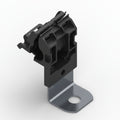 HellermannTyton 151-01434 Ratchet P-Clamp, .24"–.54" Bundle Dia, 90° Short, .33" Hole Dia, PA66HIRHSUV/ST/ZN, Black, 300/ctn