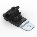 HellermannTyton 151-01440 Ratchet P-Clamp, .52"–.77" Bundle Dia, 180° Short, .33" Hole Dia, PA66HIRHSUV/ST/ZN, Black, 280/ctn
