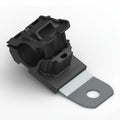 HellermannTyton 151-01449 Ratchet P-Clamp, .52"–.77" Bundle Dia, 15° Short, .41" Hole Dia, PA66HIRHSUV/ST/ZN, Black, 280/ctn