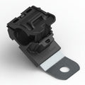 HellermannTyton 151-01451 Ratchet P-Clamp, .52"–.77" Bundle Dia, 30° Short, .33" Hole Dia, PA66HIRHSUV/ST/ZN, Black, 280/ctn