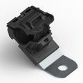 HellermannTyton 151-01452 Ratchet P-Clamp, .52"–.77" Bundle Dia, 30° Short, .41" Hole Dia, PA66HIRHSUV/ST/ZN, Black, 280/ctn