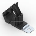HellermannTyton 151-01475 Ratchet P-Clamp, .76"–1.42" Bundle Dia, 180° Short, .41" Hole Dia, PA66HIRHSUV/ST/ZN, Black, 160/ctn