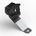 HellermannTyton 151-01489 Ratchet P-Clamp, .76"–1.42" Bundle Dia, 30° Long, .33" Hole Dia, PA66HIRHSUV/ST/ZN, Black, 140/ctn