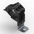 HellermannTyton 151-01492 Ratchet P-Clamp, .76"–1.42" Bundle Dia, 90° Short, .33" Hole Dia, PA66HIRHSUV/ST/ZN, Black, 160/ctn