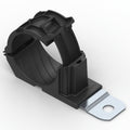 HellermannTyton 151-01499 Ratchet P-Clamp, 1.38"–2.01" Bundle Dia, 180° Short, .33" Hole Dia, PA66HIRHSUV/ST/ZN, Black,160/ctn