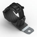 HellermannTyton 151-01510 Ratchet P-Clamp, 1.38"–2.01" Bundle Dia, 15° Short, .41" Hole Dia, PA66HIRHSUV/ST/ZN, Black, 160/ctn