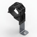 HellermannTyton 151-01521 Ratchet P-Clamp, 1.38"–2.01" Bundle Dia, 90° Long, .33" Hole Dia, PA66HIRHSUV/ST/ZN, Black, 140/ctn
