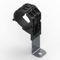 HellermannTyton 151-01522 Ratchet P-Clamp, 1.38"–2.01" Bundle Dia, 90° Long, .41" Hole Dia, PA66HIRHSUV/ST/ZN, Black, 140/ctn