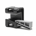 HellermannTyton 151-01567 Wedge Clip, 0.31"–0.51" Panel Thickness, PA66HSGF30, Black/Gray, 200/bag
