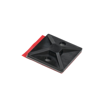 High Heat High Bond Acrylic Adh Base, 1.12" x 1.12", Use T18-T50 Tie, PA66HIRHSUV, Black, 500/pkg