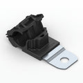 HellermannTyton 151-01645 Ratchet P-Clamp, .52"–.77" Bundle Dia, 180° Short, .26" Hole Dia, PA66HIRHSUV/ST/ZN, Black, 280/ctn