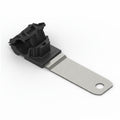 HellermannTyton 151-01647 Ratchet P-Clamp, .52"–.77" Bundle Dia, 180° Long, .26" Hole Dia, PA66HIRHSUV/ST/ZN, Black, 200/ctn