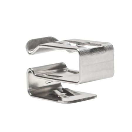 HellermannTyton 151-01699 Low Profile Metal Edge Clip, 1.5–2.0mm Panel Thickness, 4.1–7mm Cable Range, SS304, 100/bag