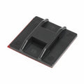 HellermannTyton 151-01857 Wide Strap Adhesive Mount, .50" Max Tie Width, 1.49" Long/Width, PA66HIRHSUV, Black, 100/pkg
