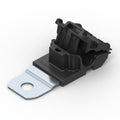 HellermannTyton 151-01914 Ratchet P-Clamp, .24"–.54" Bundle Dia, 180° Short, .51" Hole Dia, PA66HIRHSUV/SS304, Black, 300/ctn