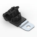 HellermannTyton 151-01946 Ratchet P-Clamp, .52"–.77" Bundle Dia, 180° Short, .51" Hole Dia, PA66HIRHSUV/SS304, Black, 280/ctn