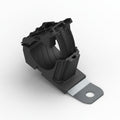 HellermannTyton 151-01988 Ratchet P-Clamp, .76"–1.42" Bundle Dia, 15° Short, .33" Hole Dia, PA66HIRHSUV/SS304, Black, 160/ctn