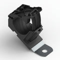 HellermannTyton 151-01991 Ratchet P-Clamp, .76"–1.42" Bundle Dia, 30° Short, .26" Hole Dia, PA66HIRHSUV/SS304, Black, 160/ctn