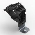 HellermannTyton 151-01999 Ratchet P-Clamp, .76"–1.42" Bundle Dia, 90° Short, .26" Hole Dia, PA66HIRHSUV/SS304, Black, 160/ctn