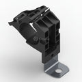 HellermannTyton 151-02002 Ratchet P-Clamp, .76"–1.42" Bundle Dia, 90° Short, .41" Hole Dia, PA66HIRHSUV/SS304, Black, 160/ctn