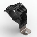HellermannTyton 151-02007 Ratchet P-Clamp, .76"–1.42" Bundle Dia, 90° Long, .51" Hole Dia, PA66HIRHSUV/SS304, Black, 140/ctn