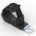 HellermannTyton 151-02011 Ratchet P-Clamp, 1.38"–2.01" Bundle Dia, 180° Short, .51" Hole Dia, PA66HIRHSUV/SS304, Black,160/ctn