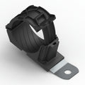 HellermannTyton 151-02021 Ratchet P-Clamp, 1.38"–2.01" Bundle Dia, 15° Short, .33" Hole Dia, PA66HIRHSUV/SS304, Black, 160/ctn