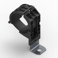 HellermannTyton 151-02033 Ratchet P-Clamp, 1.38"–2.01" Bundle Dia, 90° Short, .33" Hole Dia, PA66HIRHSUV/SS304, Black, 160/ctn