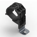 HellermannTyton 151-02035 Ratchet P-Clamp, 1.38"–2.01" Bundle Dia, 90° Short, .51" Hole Dia, PA66HIRHSUV/SS304, Black, 160/ctn