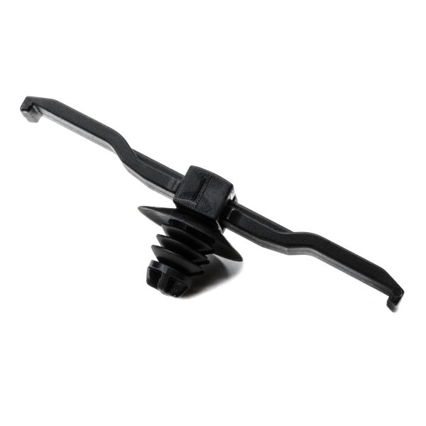 HellermannTyton 151-02901 Bundling Clip with Fir Tree, 2.1" Long, 0.02 - 0.08" Panel Thickness, PA66, Black, 500/pkg