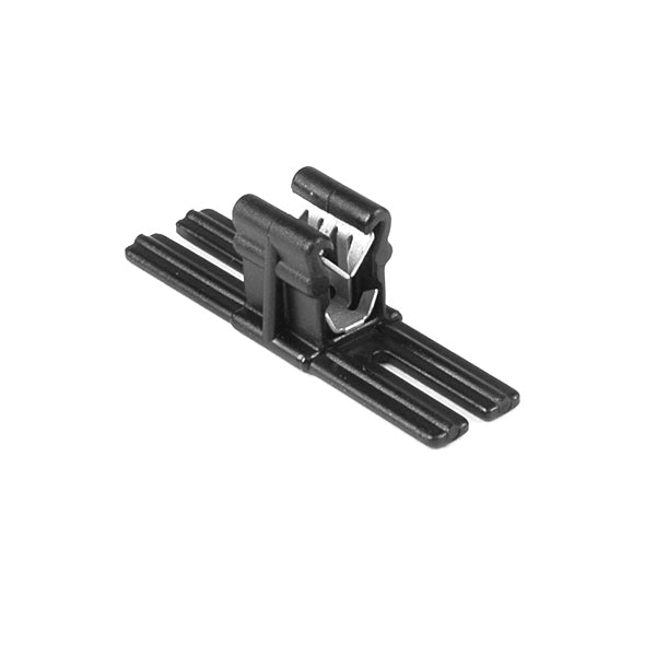 HellermannTyton 151-03404 Edge Clip and Tape Clip, Panel Thickness 0.04" - 0.12", 1.6" Long, PA66HIRHS, Black, 500/pkg