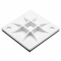 HellermannTyton 151-10906 Q Tie Mount with Adhesive, 1.6"x1.6"x0.26", 4-Way Entry, Q18 - Q120, White, 50/pkg